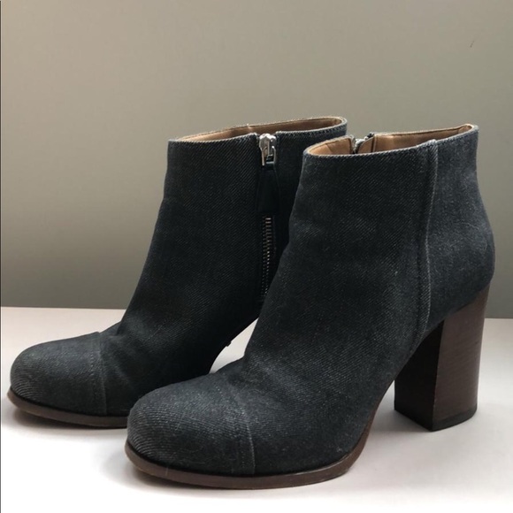 prada denim ankle boots